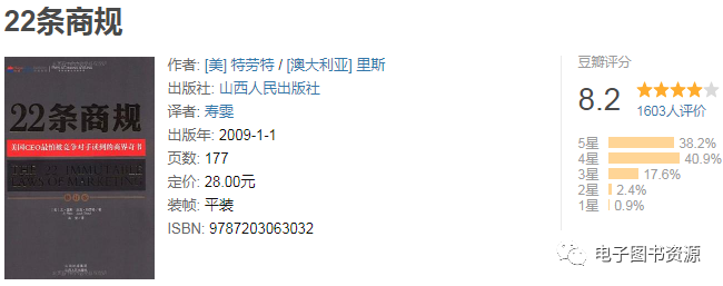 2023年05月08日高分书籍推荐：创新者、22条商规……