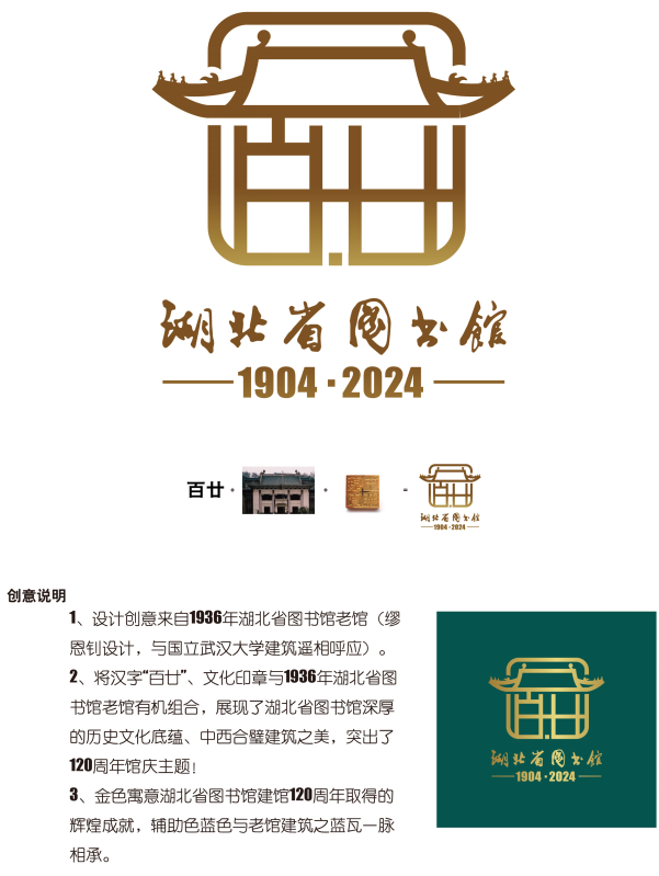 湖北省图书馆120周年LOGO、宣传口号发布！