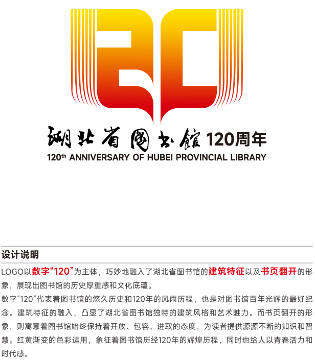 湖北省图书馆120周年LOGO、宣传口号发布！