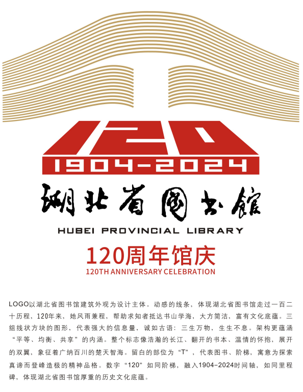 湖北省图书馆120周年LOGO、宣传口号发布！