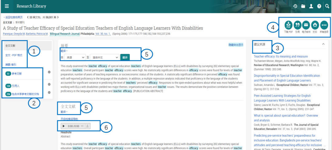 ProQuest Research Library综合学术期刊数据库