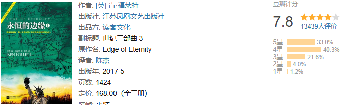 全球狂卖超10亿册！连英国女王都在追的肯·福莱特作品集！